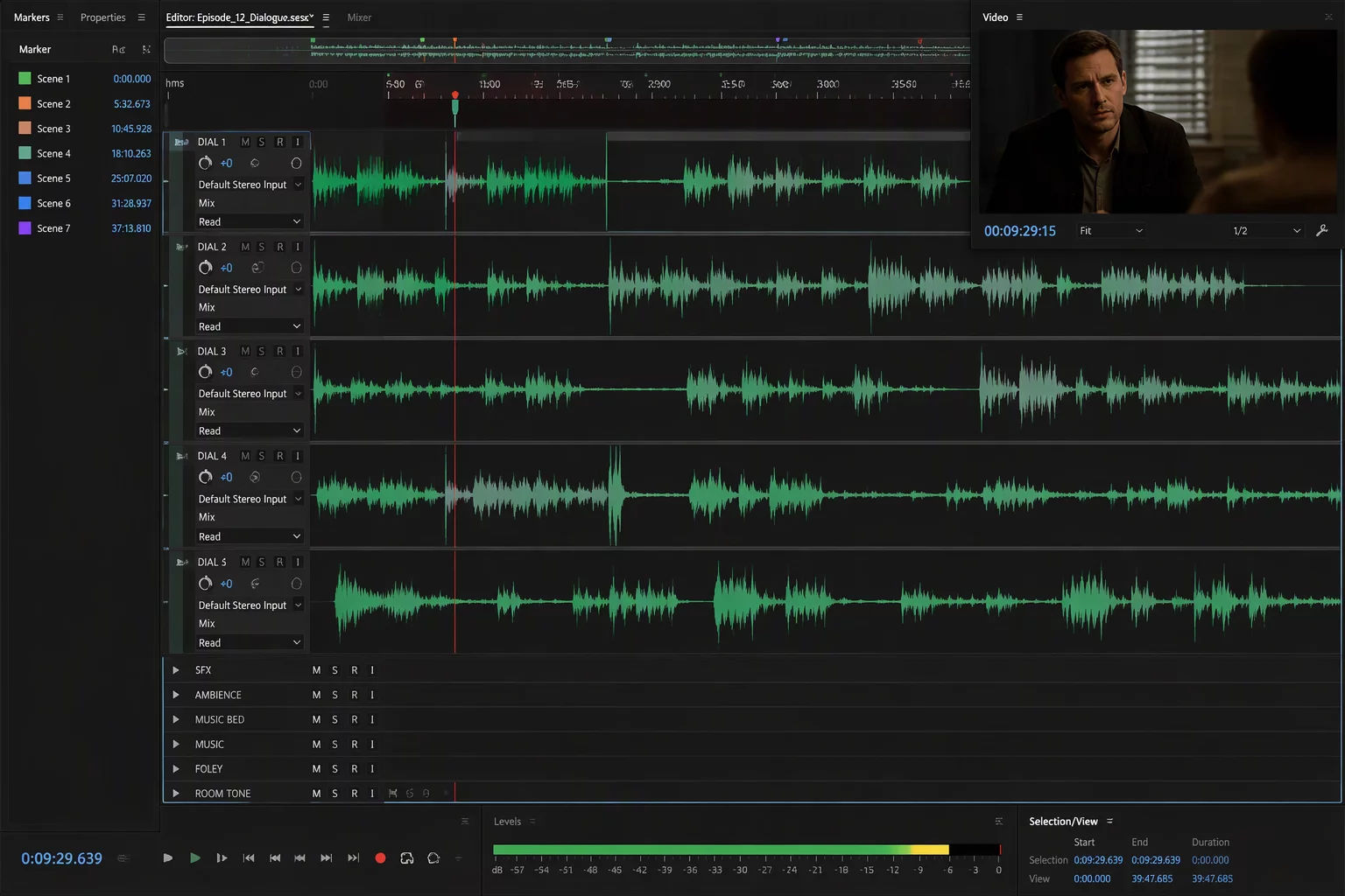 Editing Dialogue in a Dense Post Session
