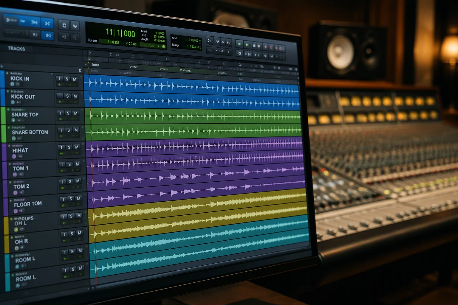 Organizing Multi-Mic Drum Sessions