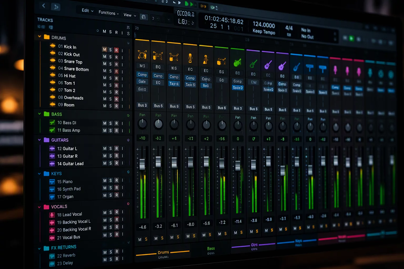 Supporting Tracks and Background Groups