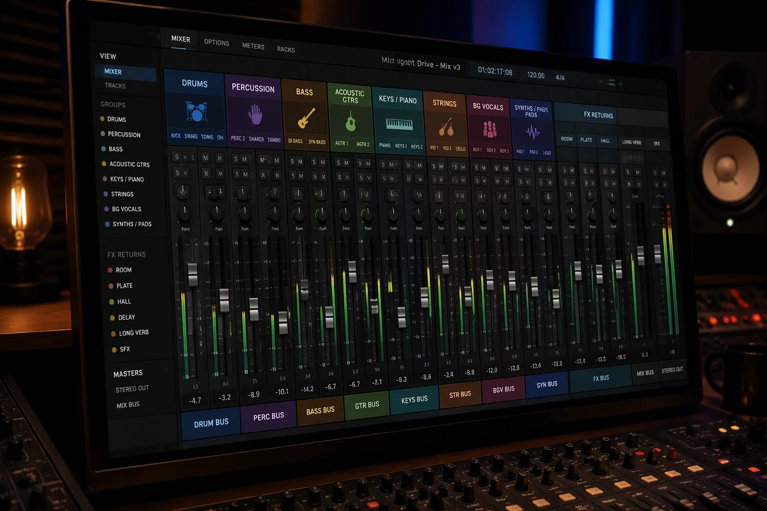 Supporting Tracks and Background Groups